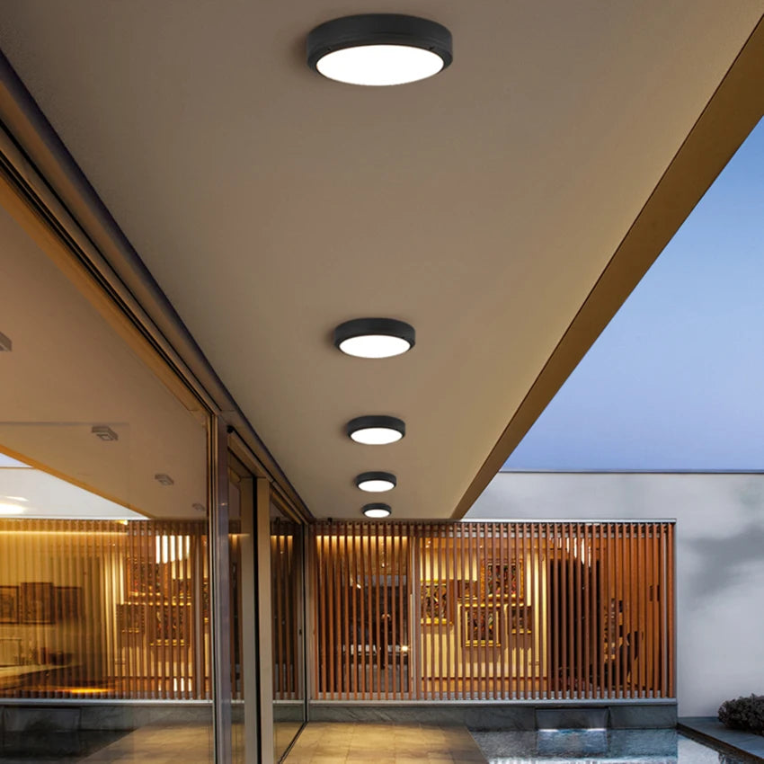 plafonnier extérieur étanche pour éclairage de jardin et terrasse - vue 5 sur 8