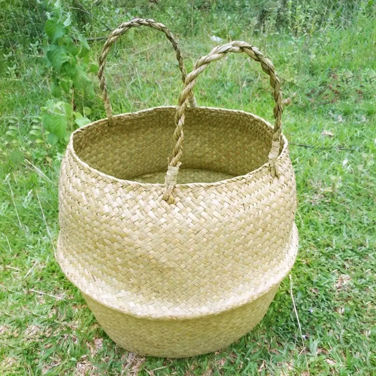 panier en osier suspendu pour fleurs ou rangement - vue 3 sur 16