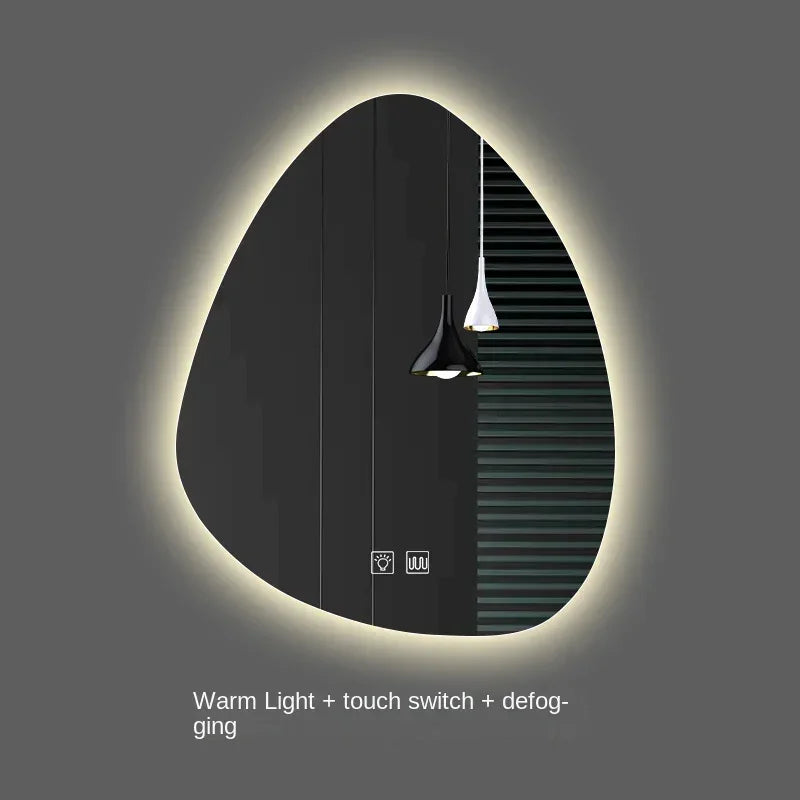miroir vertical irrégulier avec lumière led et haut-parleur bluetooth - vue 9 sur 15