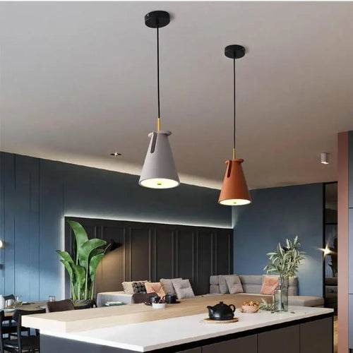 suspension nordique en terrazzo pour un éclairage moderne - vue 2 sur 12