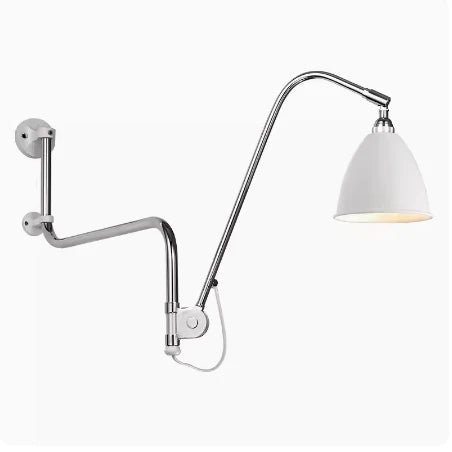 Nordic Modern Minimalist Swing Bedroom, Living Room, Study, Personalized Adjustable E27LED Creative Iron Wall Lamp