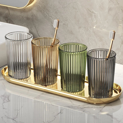 gobelet en acrylique pour brosse à dents accessoires de salle de bain - vue 3 sur 10