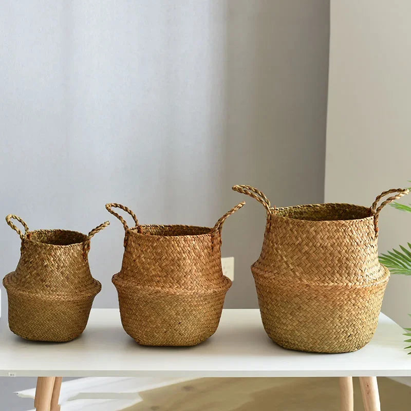 panier en osier pour rangement et décoration jardin - vue 4 sur 12