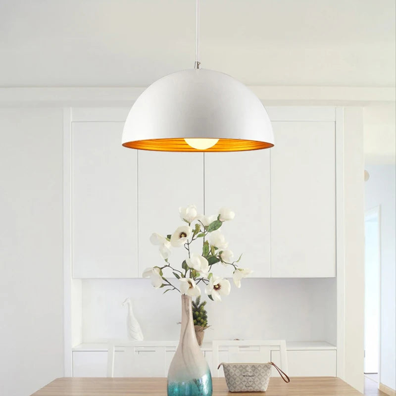 Suspension moderne demi-boule double couche - vue 4 sur 14