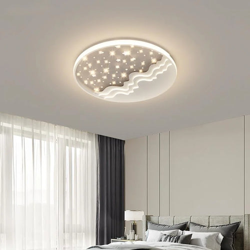 Modern Circular LED Chandelier Installed On The Ceiling, Interior Bedroom, Living Room Decorative Light, Creative Lighting - vue 5 sur 16