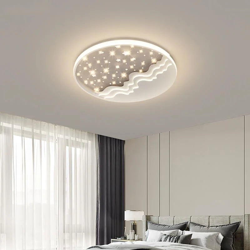 Modern Circular LED Chandelier Installed On The Ceiling, Interior Bedroom, Living Room Decorative Light, Creative Lighting - vue 4 sur 16