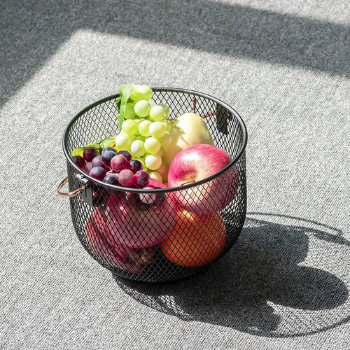 panier de rangement en métal pour organisation artisanale et divers articles - vue 2 sur 7
