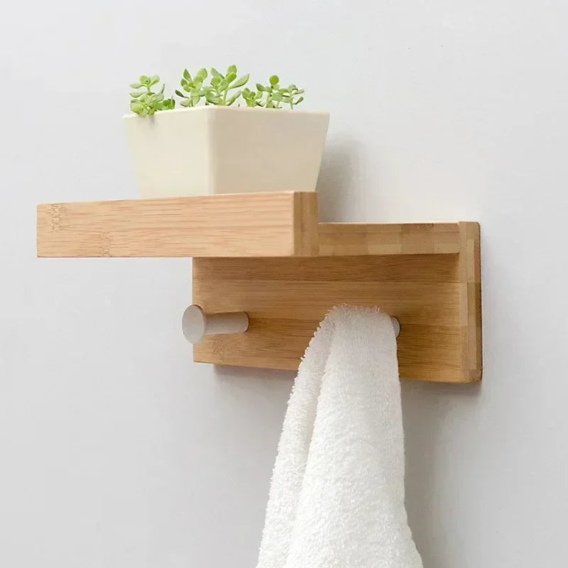 porte-manteau mural en bois pour rangement créatif et pratique - vue 10 sur 15