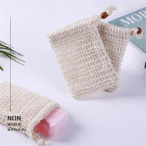 sac de savon en sisal naturel pour exfoliation - vue 3 sur 6