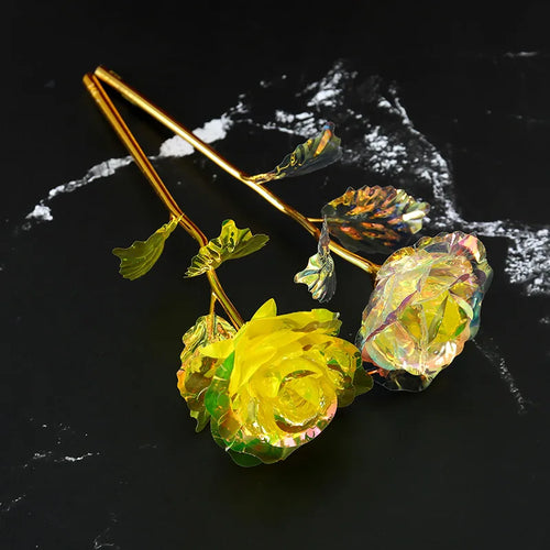 fleur de rose en feuille artisanale pour la saint-valentin - vue 2 sur 14
