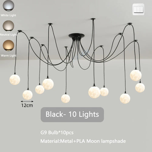 lustre multi lumières suspendues style nordique pour commerces - vue 11 sur 16