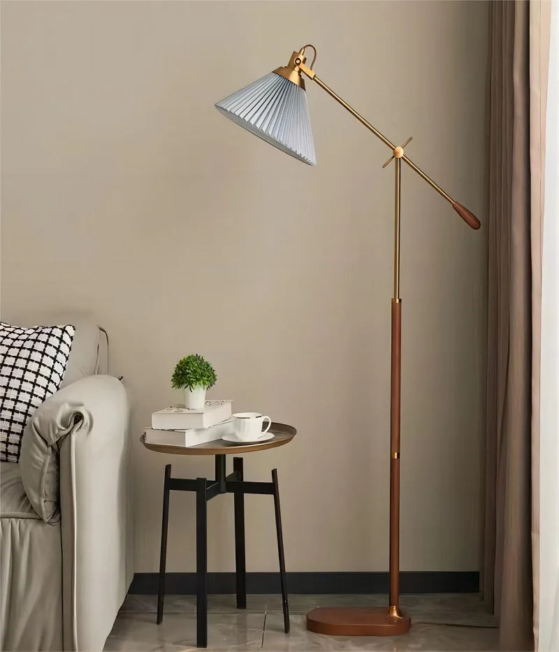 Lampadaire nordique en bois massif - vue 4 sur 8