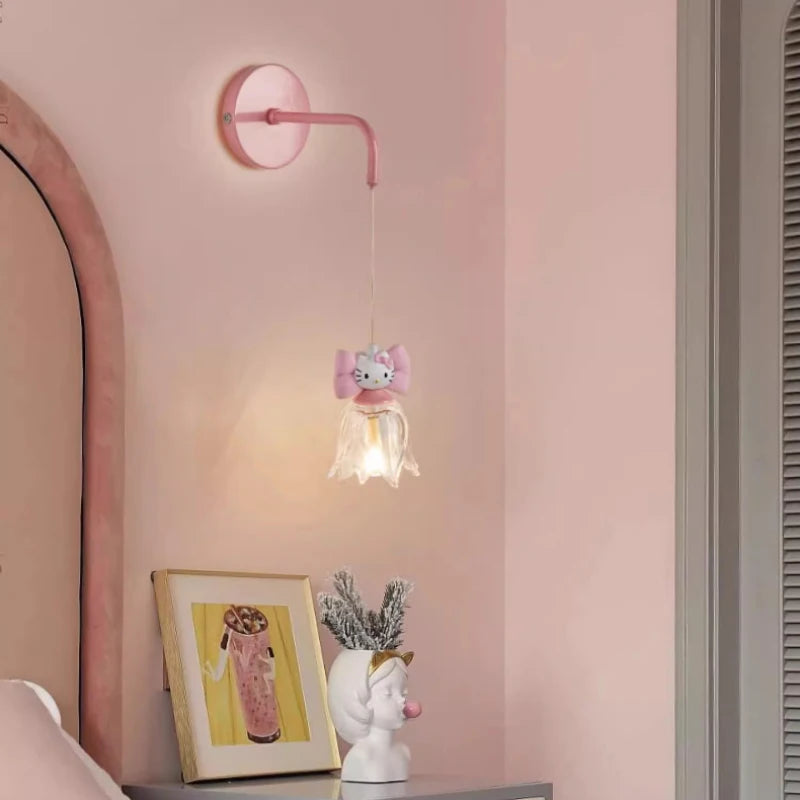 lampe de chevet chaton mignon pour chambre d'enfant décorative - vue 3 sur 7