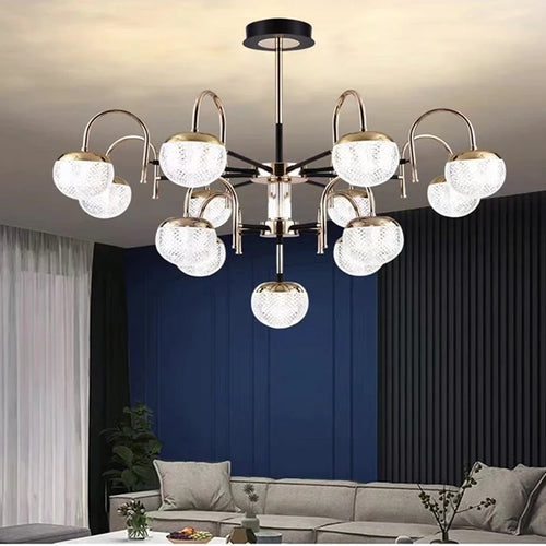 lustre moderne en fer forgé pour décoration intérieure - vue 6 sur 9