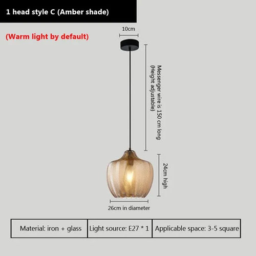 lampe led suspendue en verre design moderne pour intérieur - vue 11 sur 14