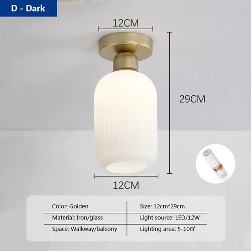 plafonnier nordique en verre simple luxe américain - vue 13 sur 14
