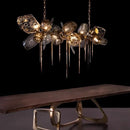 lustre en verre nordique de luxe en cristal moderne