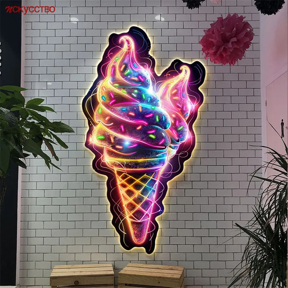 applique murale à led pour décoration lumineuse enfants et cafés - vue 1 sur 23