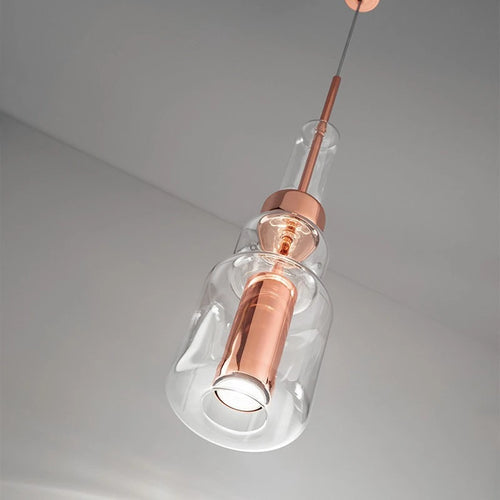 Suspension en verre transparent au design moderne - vue 5 sur 8