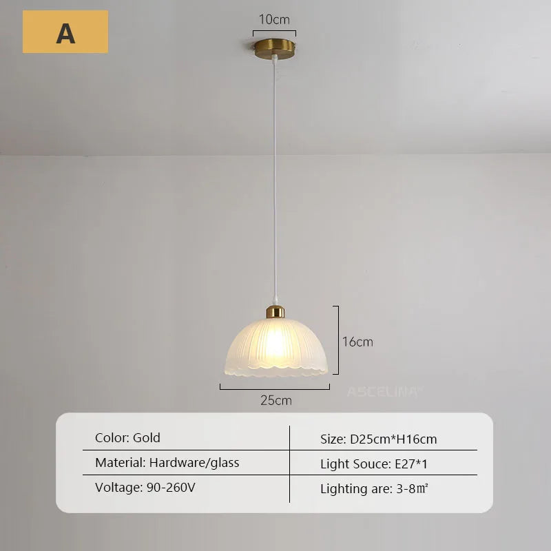 suspension en verre nordique pour décoration intérieure moderne