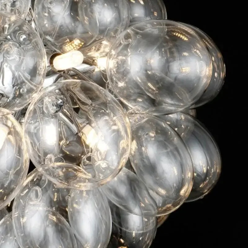 lustre postmoderne industriel en verre suspendu décoratif - vue 6 sur 14