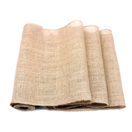Chemin de table toile de jute style champetre - vue 2 sur 7