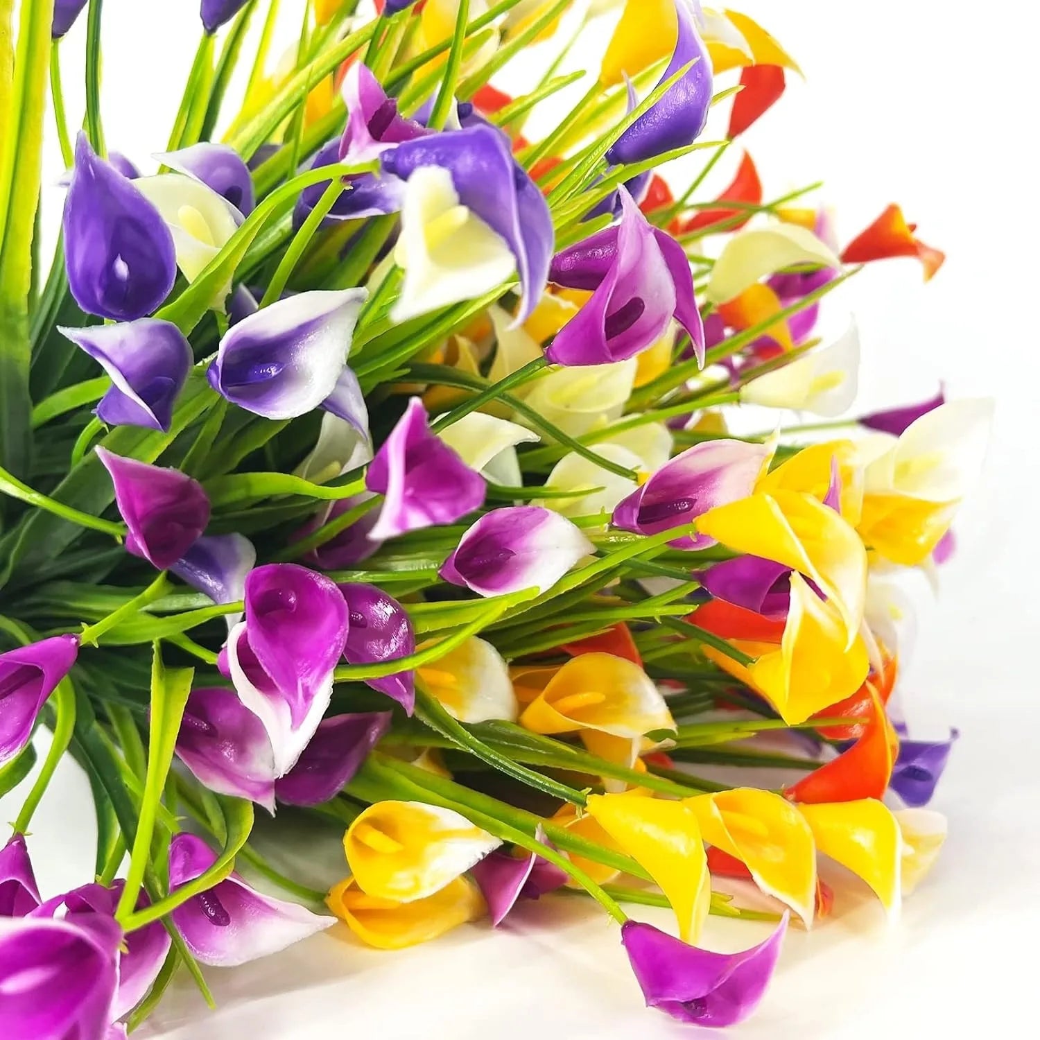 bouquet de lys calla artificiels pour décoration intérieure et extérieure - vue 2 sur 12