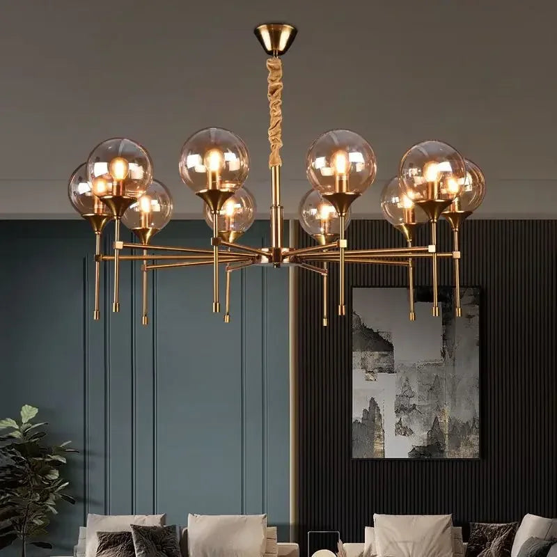 lustre moderne nordique design élégant pour éclairage d'ambiance - vue 3 sur 15