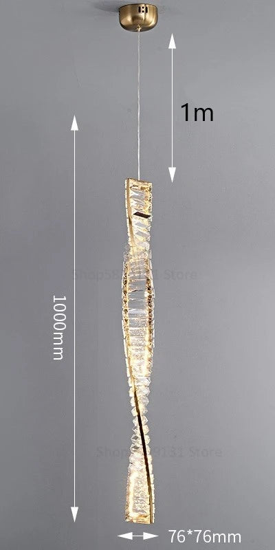suspension en cristal moderne pour intérieur art déco minimaliste - vue 12 sur 12