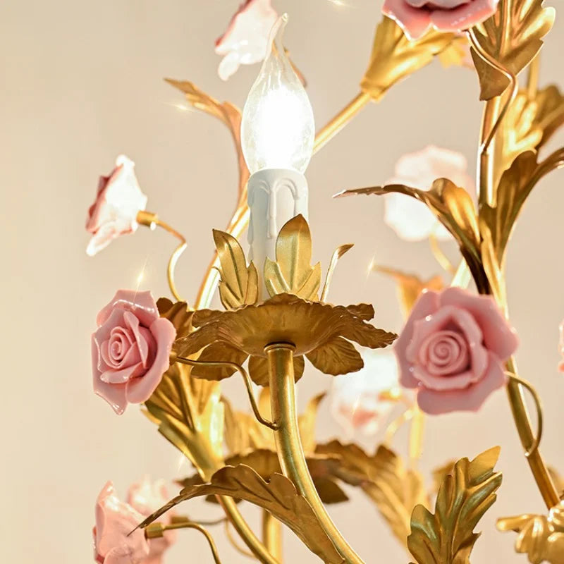 Nordique Lumière De Luxe E14 LED Lustre Rose Cuivre En Céramique Suspension Restaurant Salon Chambre Éclairage Décoration - vue 3 sur 11
