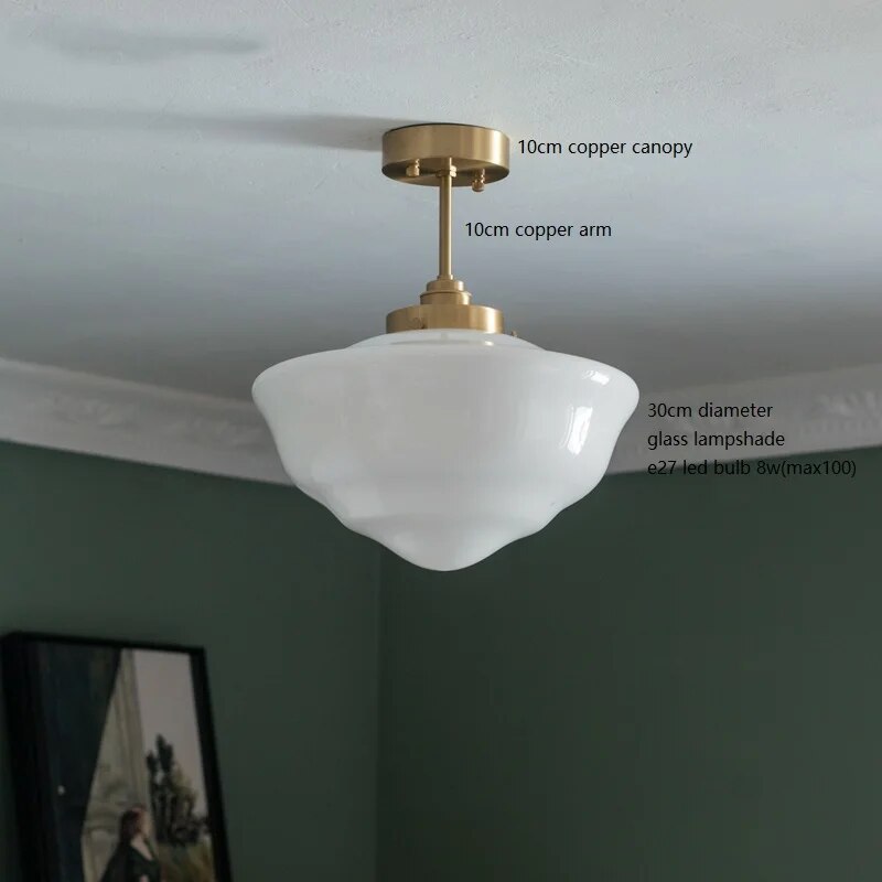 Suspension LED en verre blanc laiteux - vue 13 sur 30
