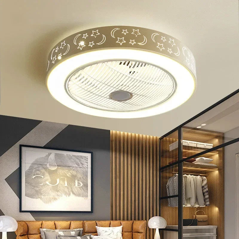 ventilateur de plafond moderne avec lumière led et télécommande - vue 5 sur 12