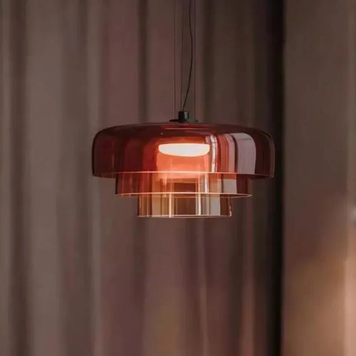 lustre nordique simple en fil de verre pour décoration maison - vue 3 sur 24