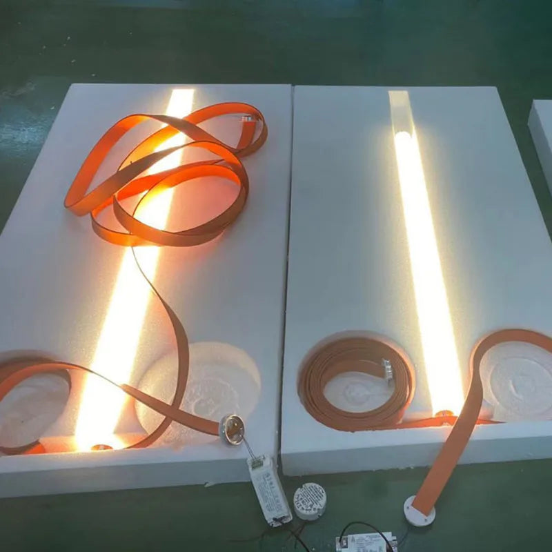 suspension tube de verre led créative minimaliste postmoderne - vue 6 sur 14