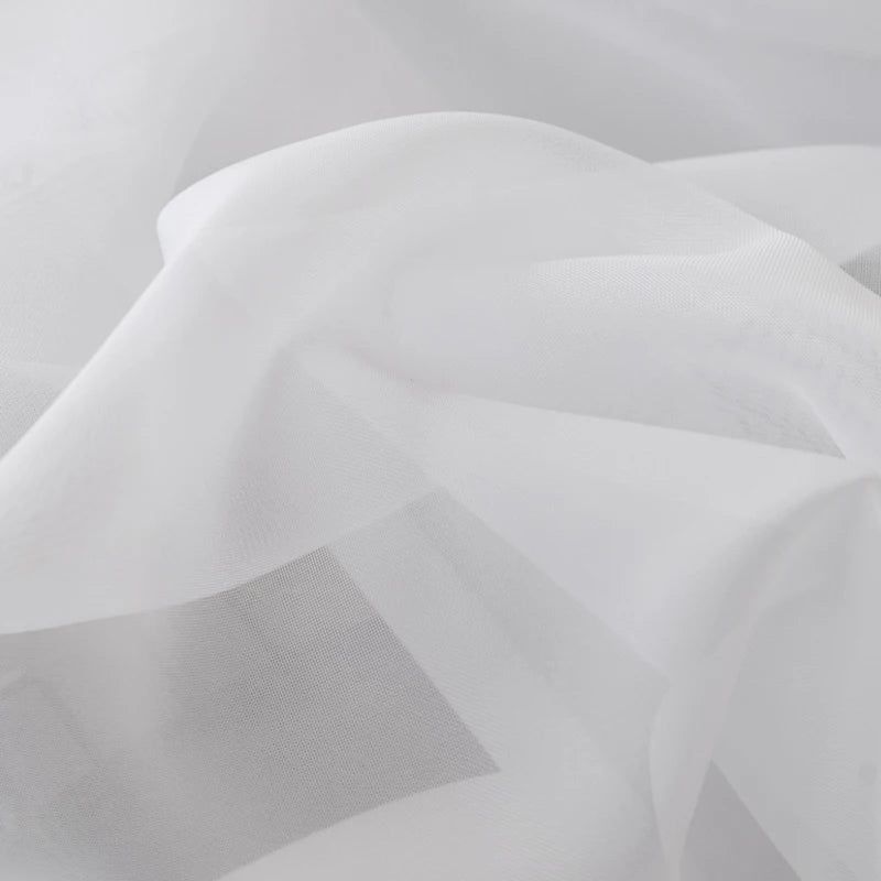 Voilage tulle moderne transparent pour fenêtre salon décoration - vue 5 sur 7