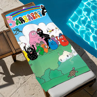 serviette de plage barbapapa cartoon douce séchage rapide