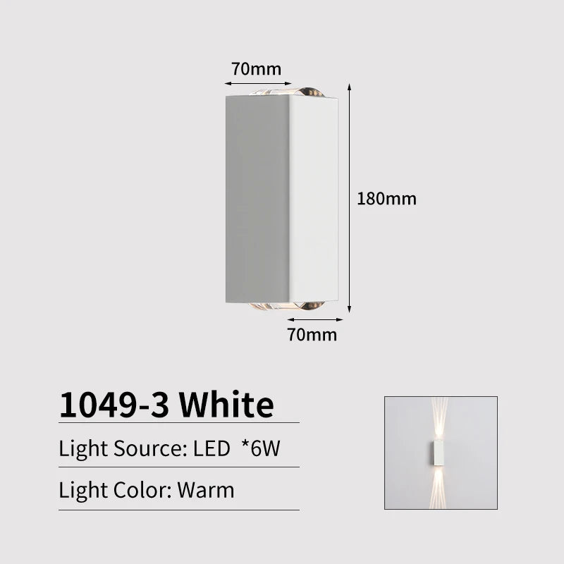 JoollySun applique murale LED lumières éclairage extérieur moderne décor à la maison luminaires pour balcon porche lampe étanche IP65 appliques murales - vue 11 sur 11