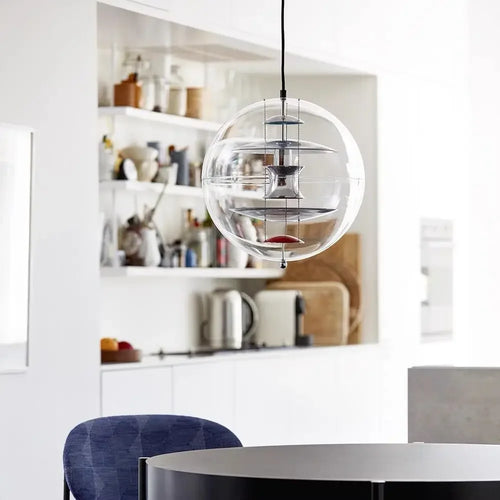 lustre moderne acrylique led danois art planète suspension - vue 5 sur 9