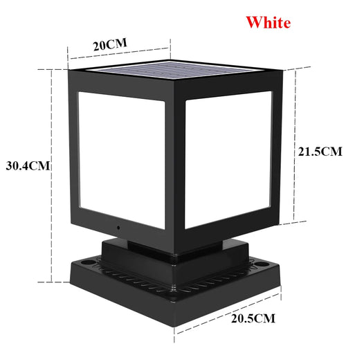 lanterne solaire colonne décorative pour jardin et extérieur - vue 19 sur 20