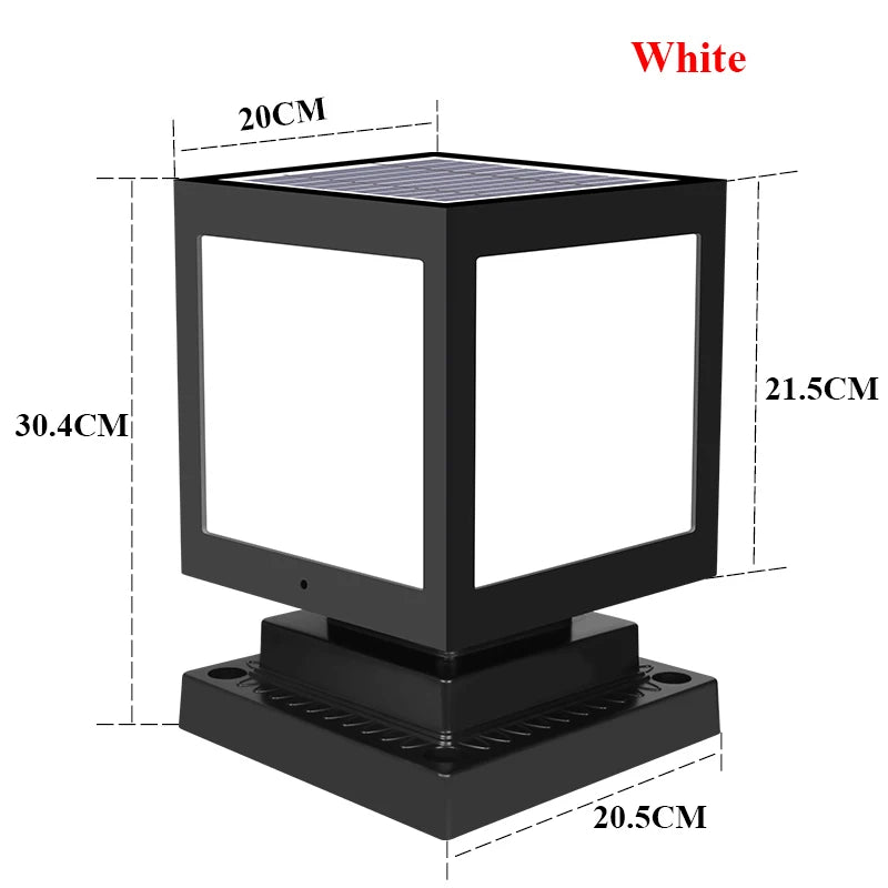 lanterne solaire colonne décorative pour jardin et extérieur - vue 18 sur 20