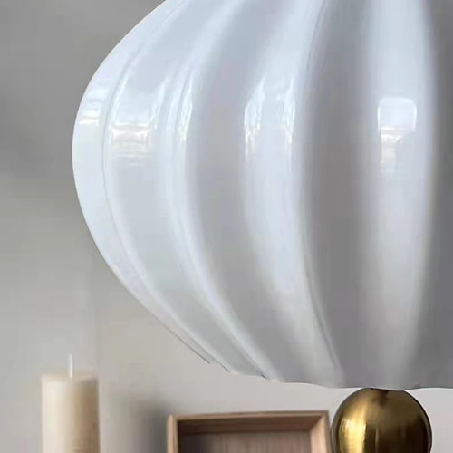 suspension moderne en verre avec fil réglable en métal - vue 5 sur 8