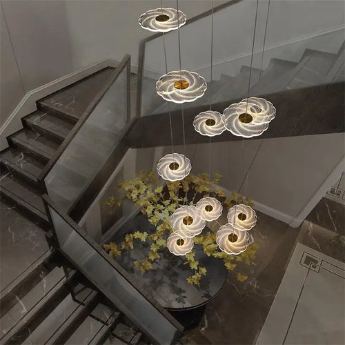 lustre moderne à led pour éclairage intérieur élégant - vue 2 sur 26