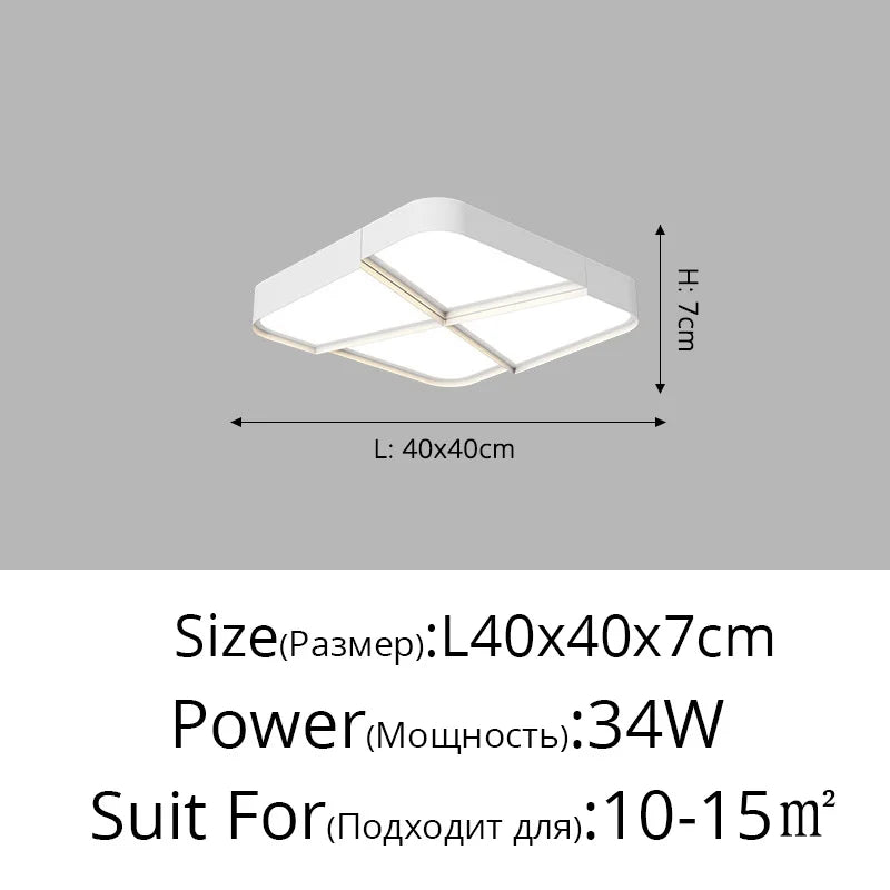 Modern Creative Splicing LED Chandeliers, Used For Bedroom Learning, Living, Dining, Indoor Lighting, Dimmable Home Decoration - vue 10 sur 12