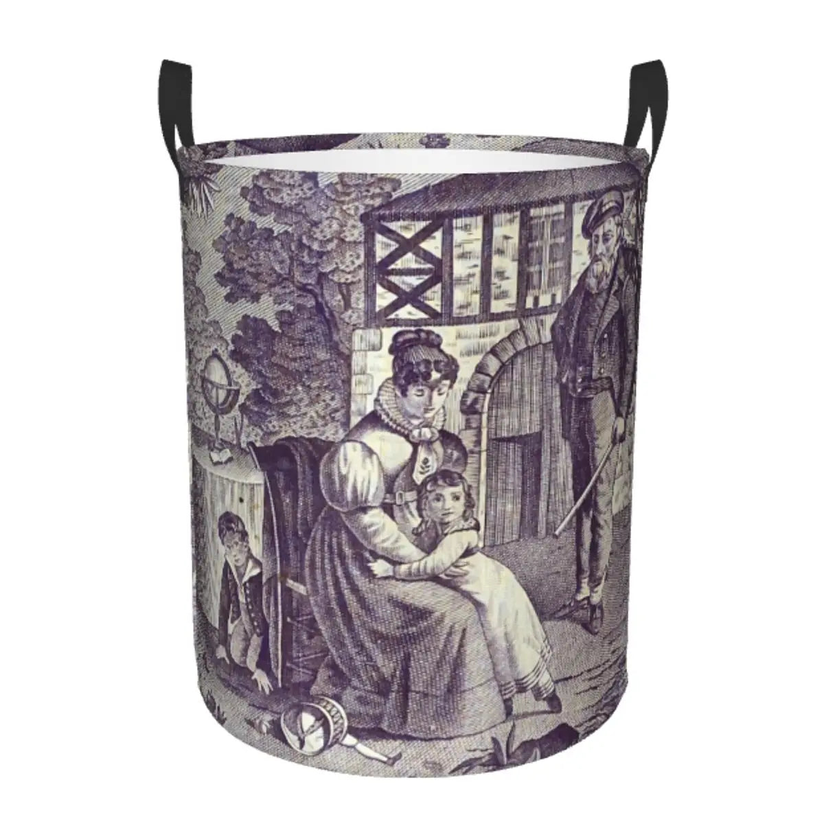 panier à linge pliable personnalisé classique en toile de jouy pour jouets - vue 19 sur 29