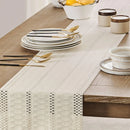 Chemin de table macramé ivoire bohème tissé salon