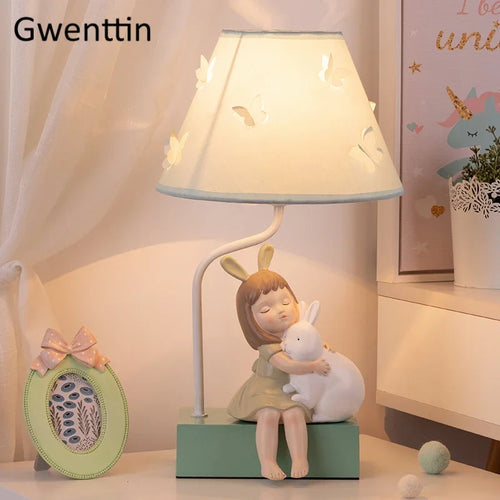 lampe à poser papillon lapin décoration moderne pour chambre - vue 3 sur 8