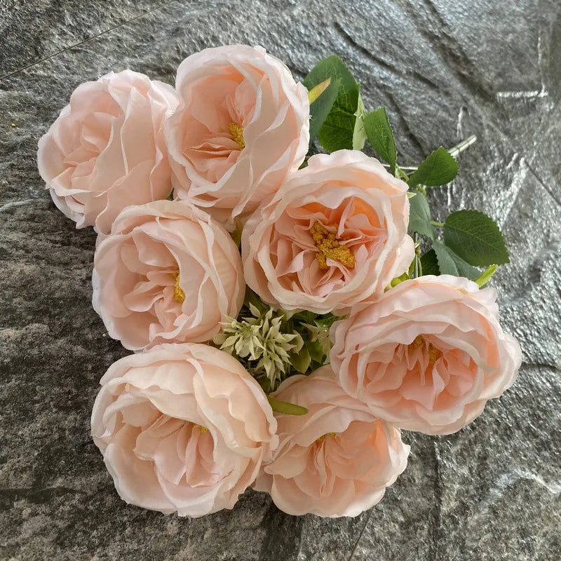 bouquet de roses en soie pour mariage et décoration intérieure - vue 12 sur 19