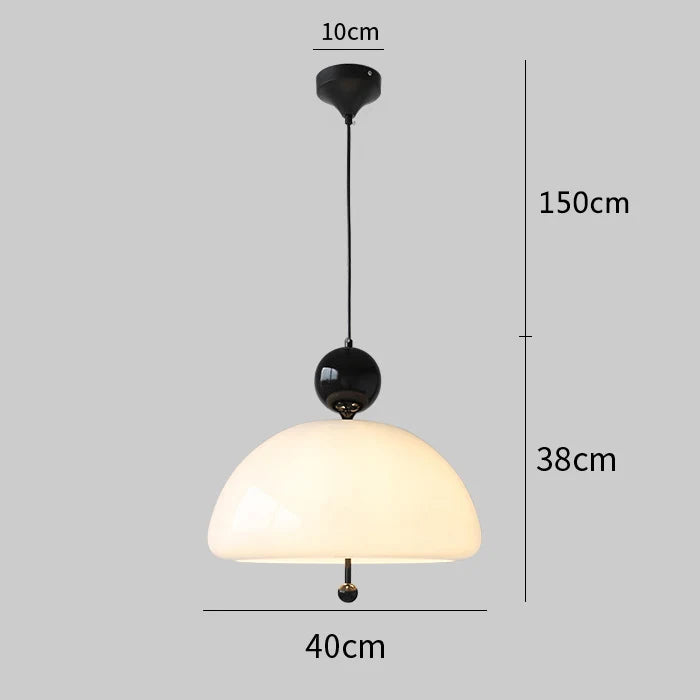 suspension bauhaus en verre blanc style médiéval pour intérieur élégant - vue 11 sur 11