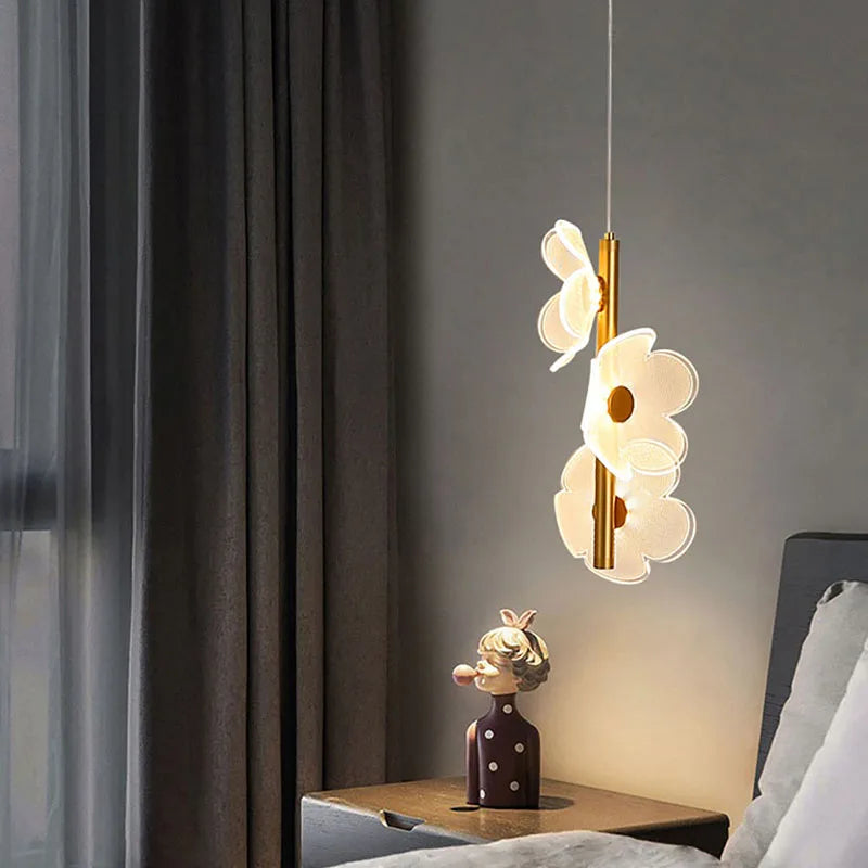 suspension design fleur lumineuse pour intérieur enfants et étude - vue 4 sur 7