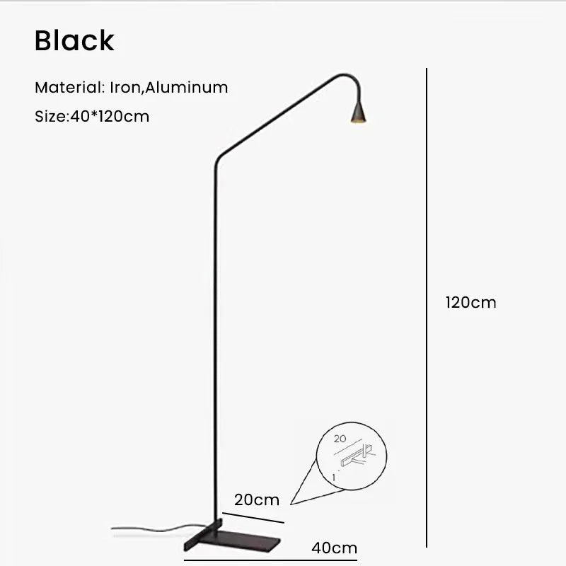 applique murale minimaliste dorée à bras long pour décoration intérieure